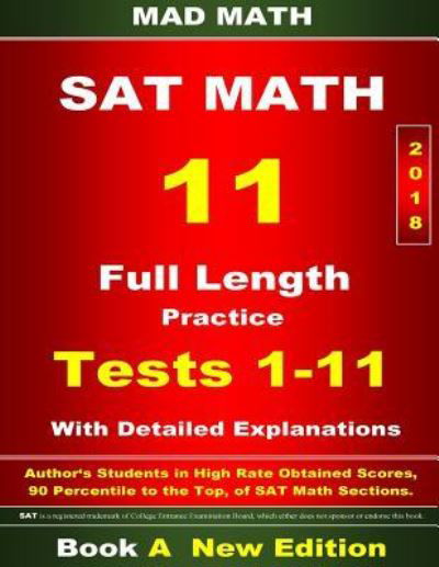Cover for John Su · 2018 New SAT Math Tests 01-11 Book A (Paperback Book) (2018)