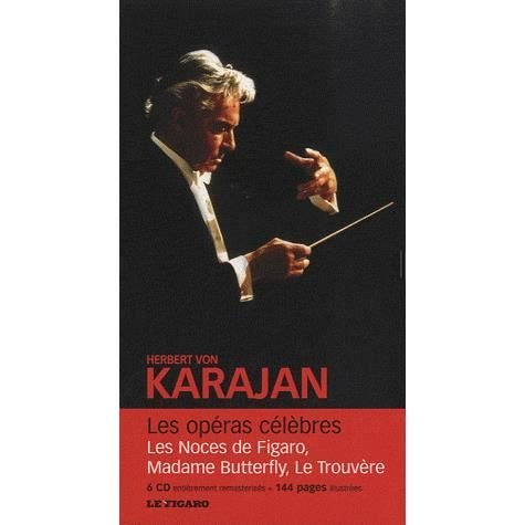 Les Operas Celebres - Nozze Figaro / Mme Butterfly/La Traviata - box 6cd + libro - Herbert Von Karajan - Muziek -  - 9782810501960 - 