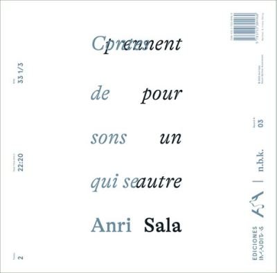 Cover for Anri Sala: Contes de sons qui se prennent pour un autre - n.b.k. Record #3 (Hörbok (CD)) (2024)