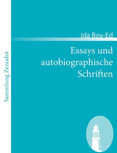 Cover for Ida Boy-ed · Essays Und Autobiographische Schriften (Sammlung Zenodot) (German Edition) (Paperback Bog) [German edition] (2008)