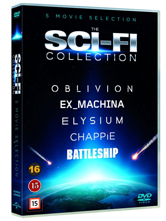 Cover for The Sci-Fi Collection · Oblivion / Ex_Machina / Elysium / Chappie / Battleship (DVD) (2016)