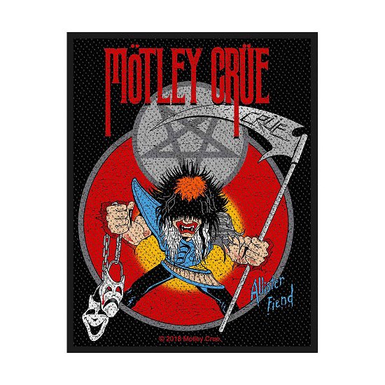 Motley Crue Standard Woven Patch: Allister Fiend - Mötley Crüe - Produtos - PHD - 5055339789961 - 26 de agosto de 2019