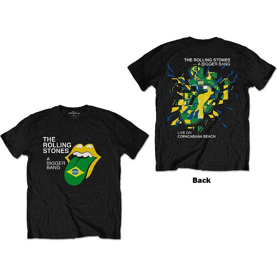 Cover for The Rolling Stones · The Rolling Stones Unisex T-Shirt: Bigger Bang - Brazil '80 (Back Print) (T-shirt) [size S] [Black - Unisex edition]