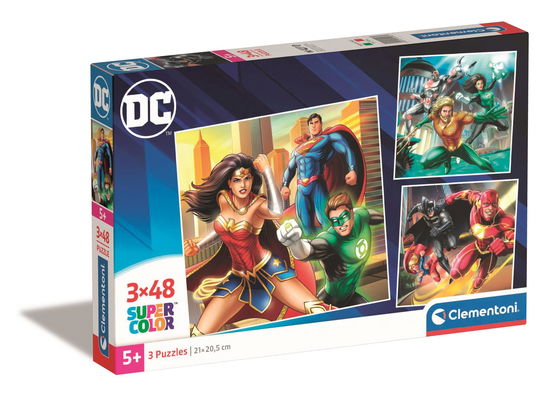 Puslespil DC Comics Justice League, 3x48 brikker - Clementoni - Lautapelit -  - 8005125252961 - torstai 23. marraskuuta 2023