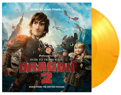 Cover for How To Train Your Dragon 2 (Soundtrack) (LP) [Limited Flaming Coloured Vinyl edition] (2023)