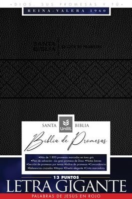 Santa Biblia de Promesas Reina Valera 1960 Letra Gigante 13 Puntos Negra Zipper - Unilit - Books - Unilit - 9780789925961 - November 17, 2022