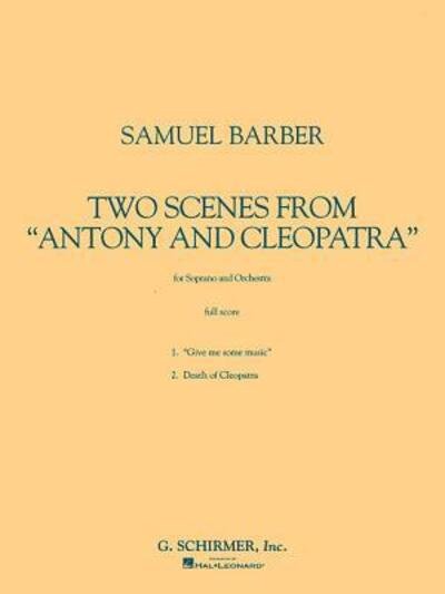 Cover for Samuel Barber · Two Scenes from Antony and Cleopatra (Paperback Book) (1986)