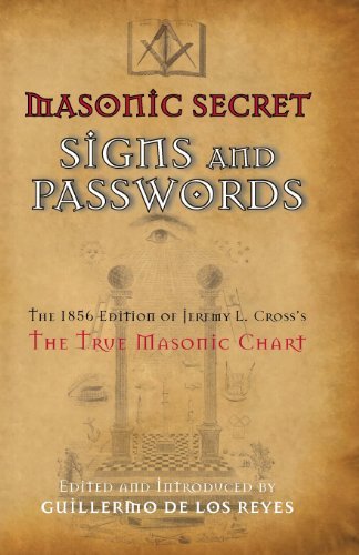 Cover for Jeremy L. Cross · Masonic Secret Signs and Passwords: the 1856 Edition of Jeremy L. Cross's the True Masonic Chart (Pocketbok) (2013)