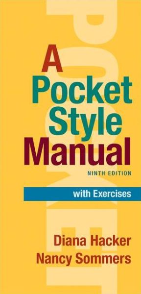 Cover for Diana Hacker · A Pocket Style Manual with exercises (Spiral Book) [9th ed. 2021 edition] (2020)