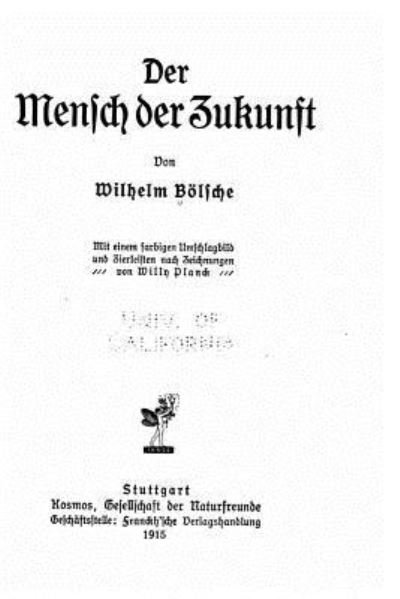 Cover for Wilhelm Bolsche · Der Mensch der Zukunft (Paperback Book) (2015)