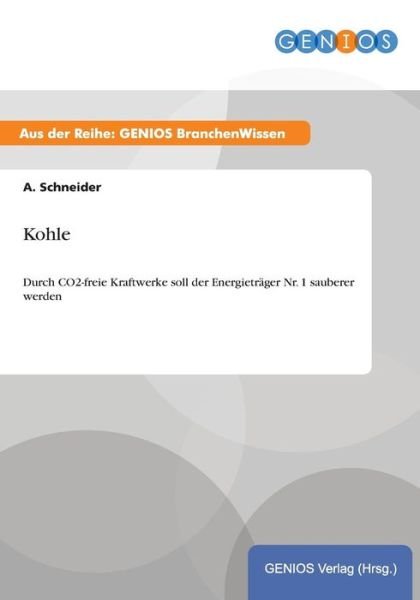 Cover for A Schneider · Kohle (Paperback Bog) (2015)