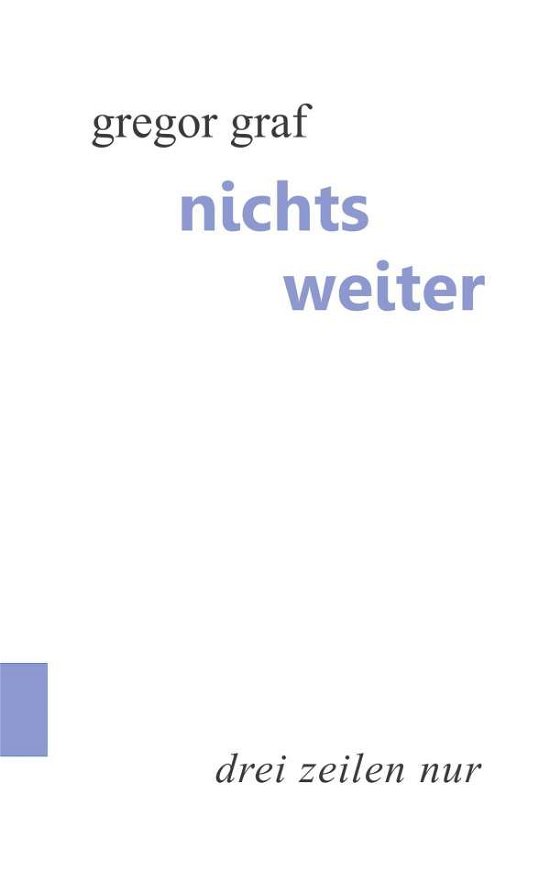 Cover for Graf · Nichts weiter (Buch) (2018)