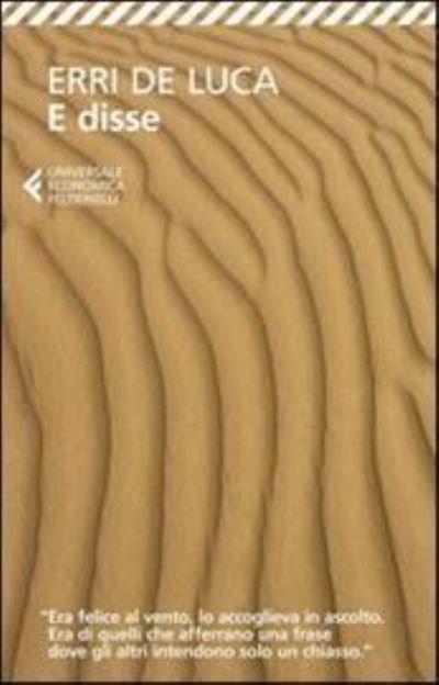 Cover for Erri De Luca · E disse (Paperback Book) (2013)