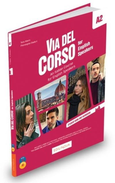 Cover for Telis Marin · Via del Corso: For English speakers. Student's Textbook and Workbook + 2CD + DVD (Book) (2021)