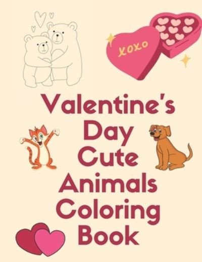 Cover for Voo Voo · Valentine's Day Cute Animals Coloring Book (Pocketbok) (2021)