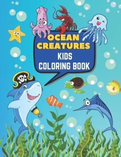 Cover for Medi · Ocean Creatures Kids Coloring Book (Pocketbok) (2021)