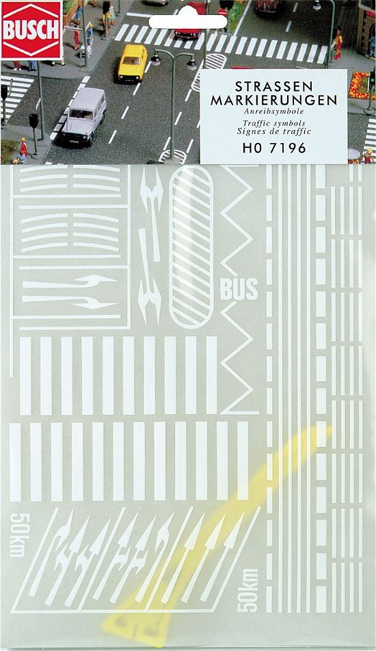 Cover for Busch Scenery · Straatmarkering H0 (Legetøj)
