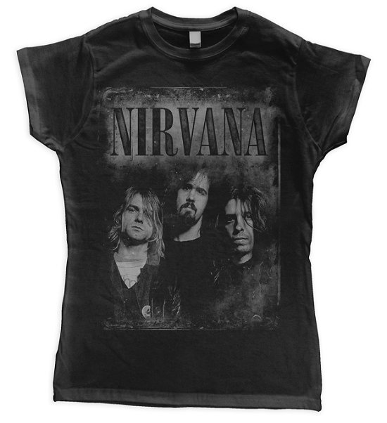 Nirvana Ladies T-Shirt: Faded Faces - Nirvana - Produtos - PHM - 5060420688962 - 15 de agosto de 2016