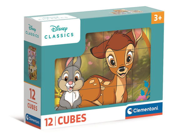 Cover for Clementoni · Puslespil Disney Classics, 12 cubes (Puslespil) (2024)