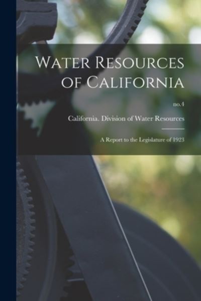 Cover for California Division of Water Resources · Water Resources of California (Paperback Book) (2021)