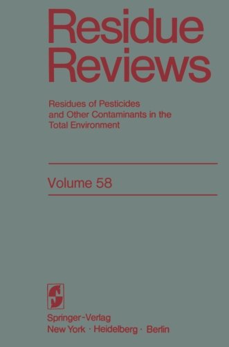 Cover for Francis A. Gunther · Residue Reviews: Residues of Pesticides and Other Contaminants in the Total Environment - Reviews of Environmental Contamination and Toxicology (Paperback Book) [Softcover reprint of the original 1st ed. 1975 edition] (2011)