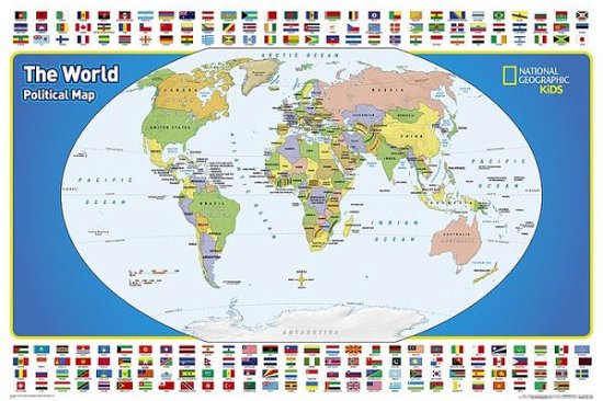World For Kids, The, Poster Sized, Laminated: Wall Maps World - National Geographic Maps - Bücher - National Geographic Maps - 9781597755962 - 10. Mai 2023