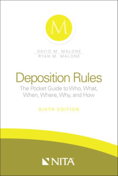 Cover for David M. Malone · Deposition Rules (Book) (2015)