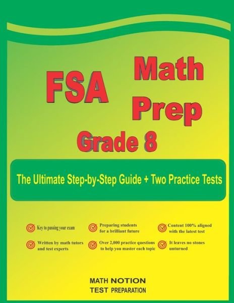 FSA Math Prep Grade 8 - Michael Smith - Boeken - MATH NOTION - 9781636201962 - 10 september 2021