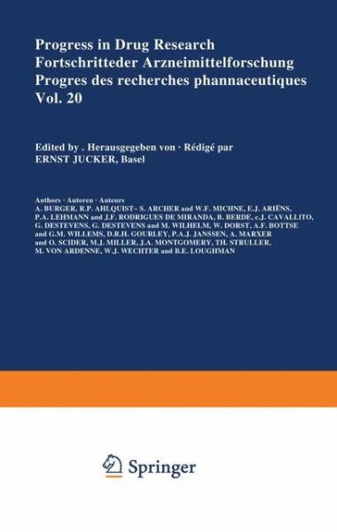 Cover for Jucker · Progress in Drug Research / Fortschritte der Arzneimittelforschung / Progres des recherches pharmaceutiques - Progress in Drug Research (Paperback Book) [Softcover reprint of the original 1st ed. 1976 edition] (2012)