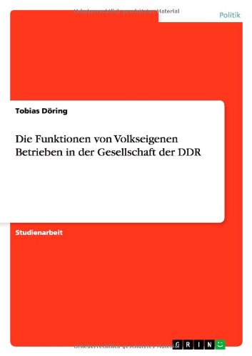 Cover for Döring · Die Funktionen von Volkseigenen (Book) [German edition] (2011)