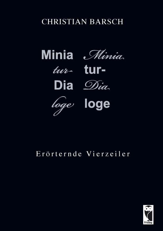 Cover for Barsch · Miniatur-Dialoge (Book)