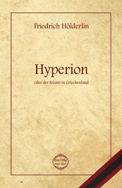 Cover for Hölderlin · Hyperion (Book)