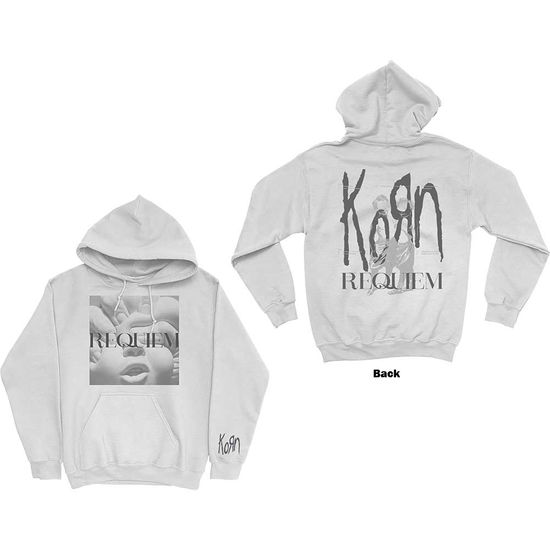 Korn Unisex Pullover Hoodie: Requiem (Back Print) - Korn - Merchandise -  - 5056561019963 - 