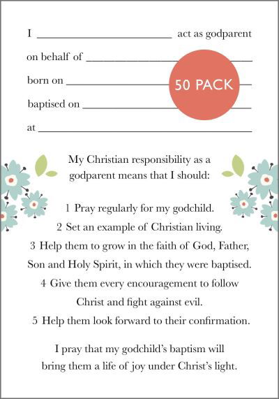 Godparent card 2024: Pack of 50 - Spck - Libros - SPCK Publishing - 9780281089963 - 7 de mayo de 2024