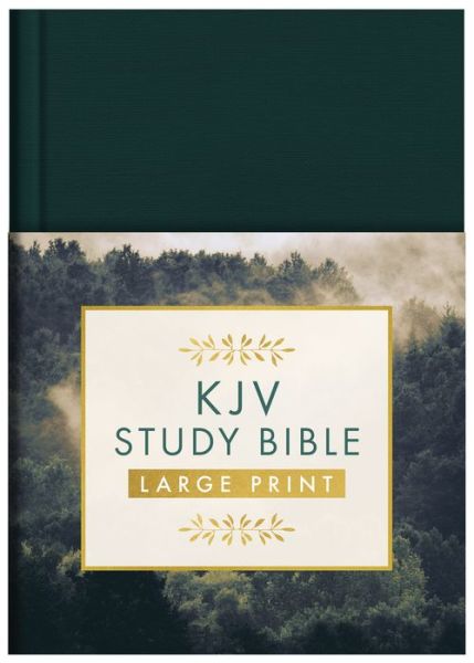 Cover for Compiled by Barbour Staff · KJV Study Bible - Large Print [gold Spruce] (Hardcover Book) (2021)