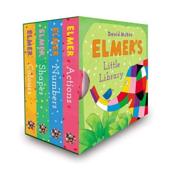 Cover for David McKee · Elmer’s Little Library (Board book) (2016)