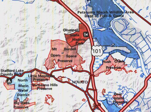 Cover for Tom Harrison · Novato-north Marin Trail Map (Tom Harrison Maps) (Map) [1st edition] (2007)