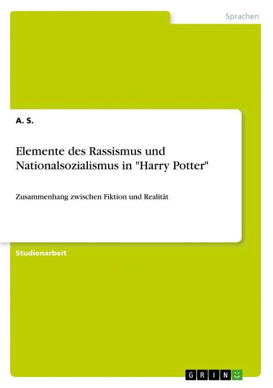Cover for S. · Elemente des Rassismus und Nationals (Book)