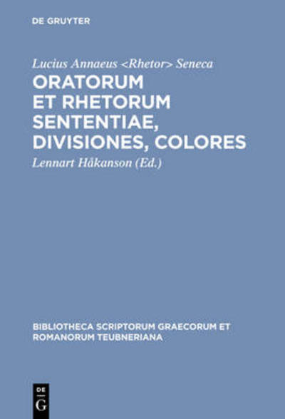 Cover for Seneca · Oratorum et rhetorum sententiae, (Buch) (1989)