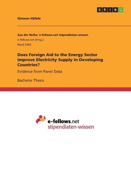 Cover for Häfele · Does Foreign Aid to the Energy S (Book)