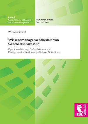Cover for Wendelin Schmid · Wissensmanagementbedarf von Geschäftsprozessen (Paperback Book) (2013)