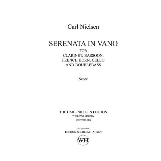 Cover for Carl Nielsen · Carl Nielsen: Serenata in Vano (Score) (Partitur) (2015)