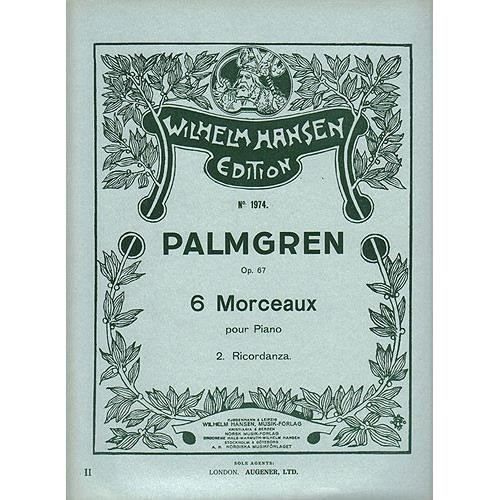 Cover for Selim Palmgren · Selim Palmgren: Ricordanza Op.67 No.2 (Sheet music) (2015)