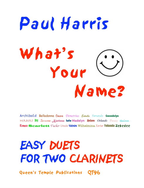 Cover for What's Your Name? (Clarinets) (Sheet music) (2025)