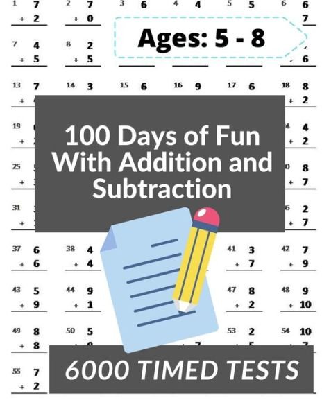 Cover for Mad Math Books · 100 Days of Fun With Addition and Subtraction (Taschenbuch) (2021)
