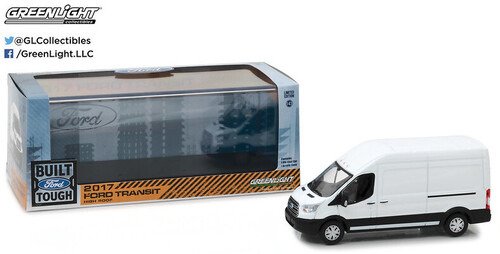 Cover for 1:43 2017 Ford Transit Lwb High Roof Oxford White (MERCH) (2020)