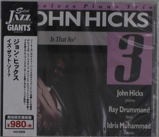 Cover for John Hicks · Is That So? (CD) [Japan Import edition] (2020)