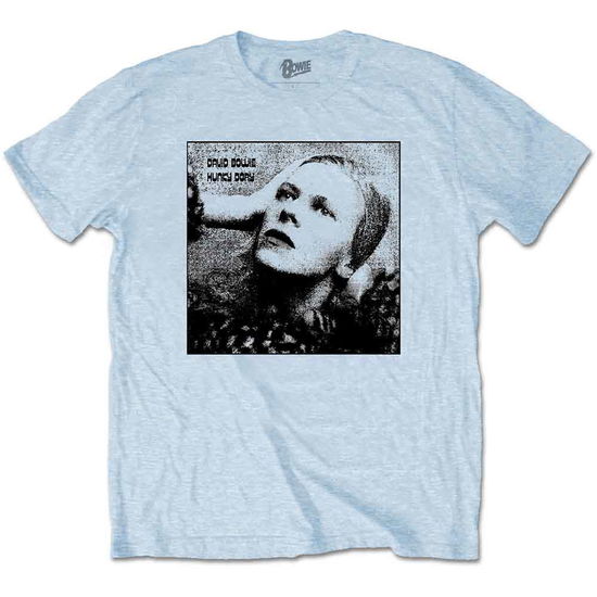 Cover for David Bowie · David Bowie Unisex T-Shirt: Hunky Dory Mono (T-shirt) [size M] [Blue - Unisex edition] (2019)