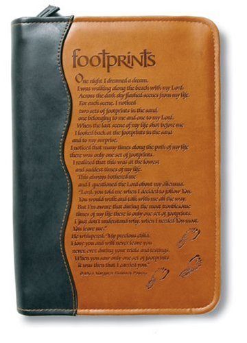 Cover for Margaret Fishback Powers · Footprints Poem Bible Cover, Zippered, Italian Duo-Tone Imitation Leather, Brown, Medium (MERCH) [Lea edition] (2005)