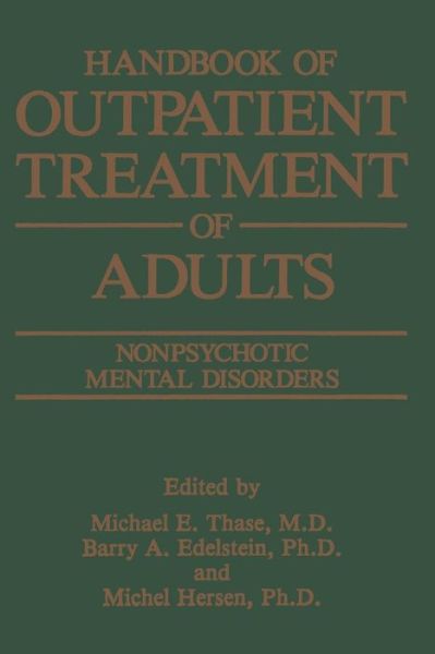 Cover for Barry a Edelstein · Handbook of Outpatient Treatment of Adults: Nonpsychotic Mental Disorders (Paperback Book) [Softcover reprint of the original 1st ed. 1990 edition] (2013)